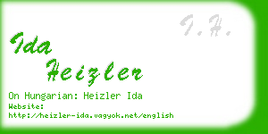 ida heizler business card